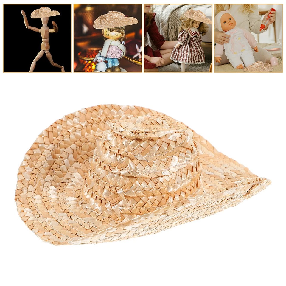  Mini Cappelli Di Paglia Per L'artigianato 2 Pezzi Piccolo Berretto Di Paglia - Immagine 4 di 4