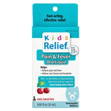 Kids Relief, Pain & Fever Oral Liquid, For Kids 0-12 Yrs, Cherry, 0.85 fl oz (25