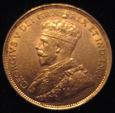 MDS KANADA CANADA FIVE 5 DOLLARS 1913 "GEORGE V", GOLD   #44