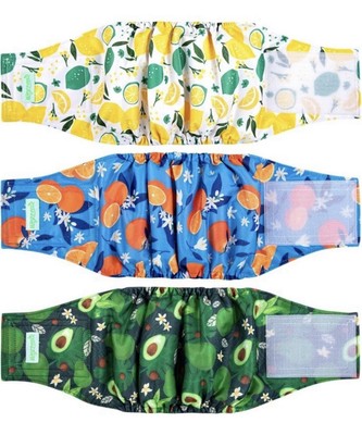 Washable Belly Bands for Male Dogs (3pack) Durable Dog Diaper (S)