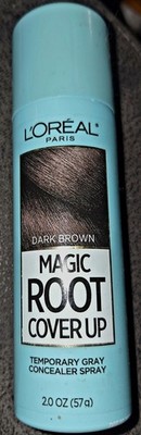 L'Oréal Paris Magic Root Cover Gray Concealer Spray, Dark Brown - 2oz
