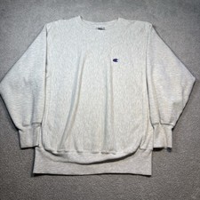 1980s Champion Reverse Weave Sweatshirt Blank Gray Mens XL Made In USA