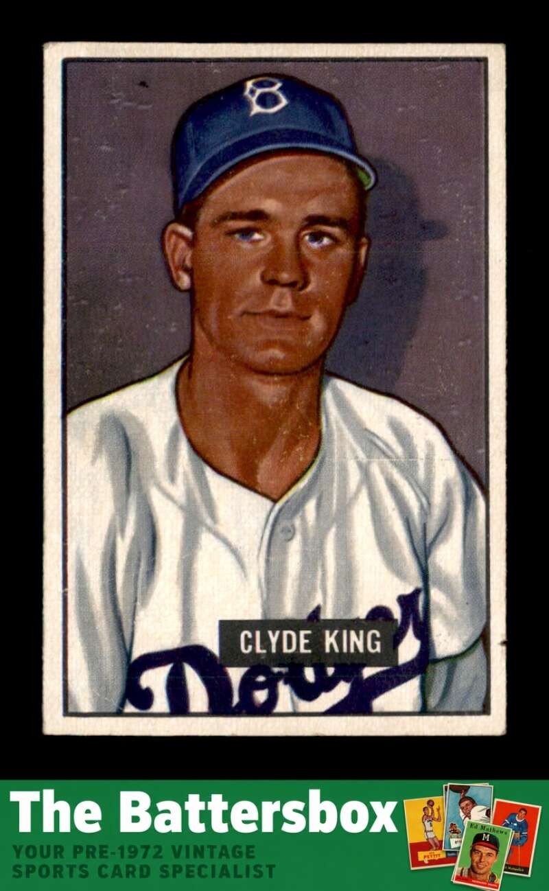 1951 Bowman #299 Clyde King RC VGEX X3766263