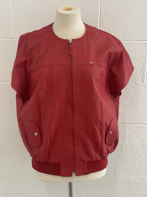 Beautiful Women s Longchamp Red Lamb s Leather Jacket