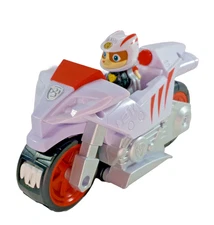 PAW Patrol Wildcat’s Deluxe Pull-Back Motorcycle Wheelie Vehicle w/Action Figure