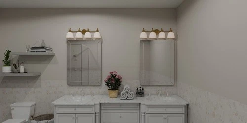 Quoizel HIN8630 Hinton 4 Light 31"W Bathroom Vanity Light - Brass - Picture 3 of 3