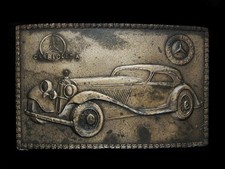 NE27132 VINTAGE 1970s  MERCEDEZ-BENZ CABRIOLET A  CAR BRASSTONE BELT BUCKLE