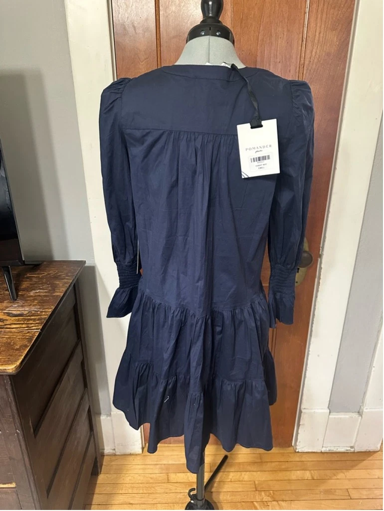 Abito Pomander Place Kenzo Blu XS 100% Cotone Nuovo con etichette