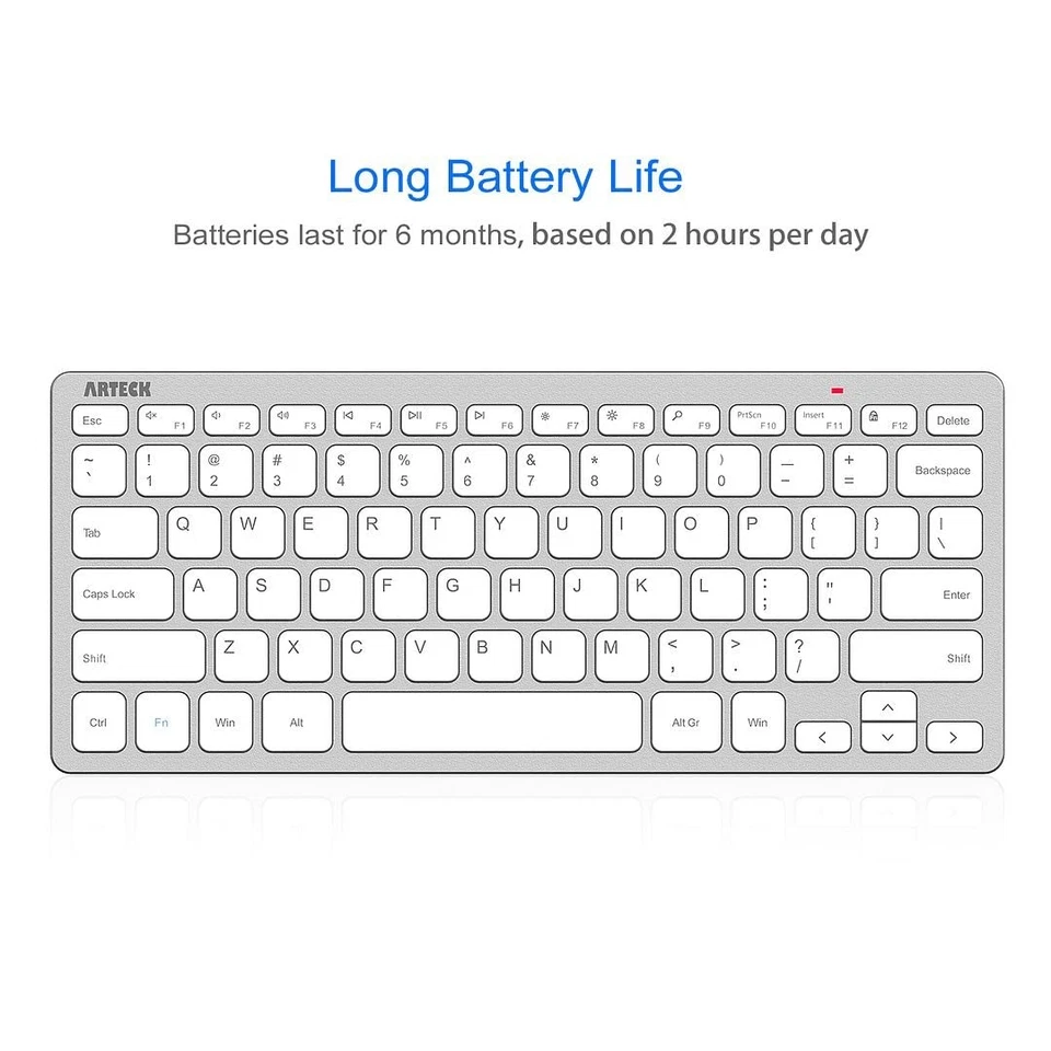 2.4G Wireless Keyboard Ultra Slim and Compact Keyboard with Media Hotkeys for... - Image 4 of 4