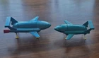 2 Vintage Dinky Diecast Thunderbird 2 Shuttles for parts or repair  very cool.