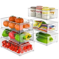 KüHlschrank Organizer Set Aufbewahrungsboxen KüChe BüRo Bad 6Er Set Stapelbar
