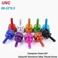 Mesh Knurled Thumb Screw 6 -32 12 Flat Round Head With Steps Hand Tighten Bolts