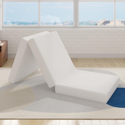 Avenco Tri-fold Mattress 4in Single Portable Floor Mattress Breathable Washable