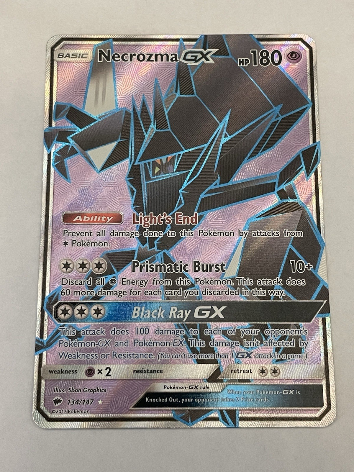 Necrozma GX 134/147 Pokemon Burning Shadows Ultra Rare Full Art TCG CCG