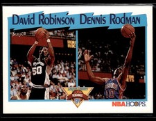 1991-92 Hoops #311 David Robinson / Dennis Rodman Spurs Basketball Card 2701B