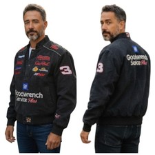Dale Earnhardt Sr Chase Authentics Leather Goodwrench Nascar Jacket Large  F255