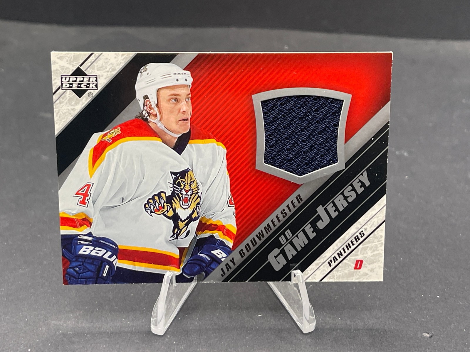 2005-06 JAY BOUWMEESTER UPPER DECK UD GAME JERSEY #J-JaB TOUGH FIND!