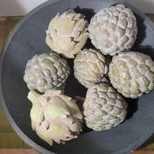 Artichokes & Sitapha 7 Faux Fake Vegetable Staging Bowl Filler Realistic 