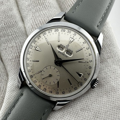 Orologio Uomo Breitling Calendario Anuale Vintage Acciaio 36mm Manuale Cal.20