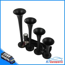 12/24V 185db 4 Trumpet Super Loud Musical Sound Air Horn For Car Truck Train