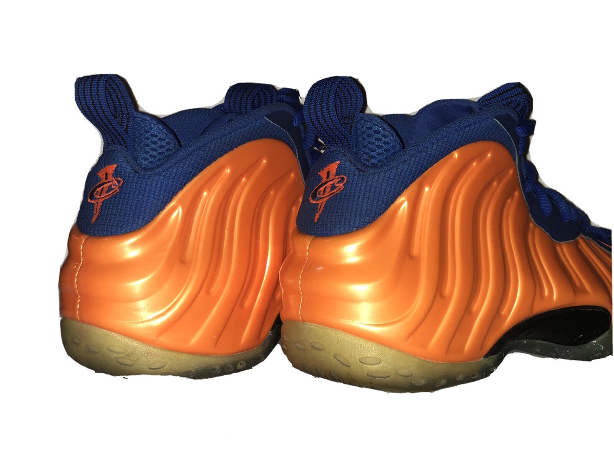nike foamposite blue gold orange