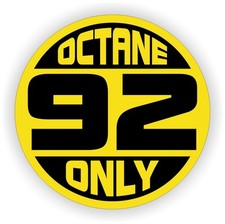 92 Octane Only Fuel Door Vinyl Sticker Premium Gasoline Ultra Gas Pump Decal 92 Octane Only Fuel Door Vinyl Sticker Premium Gasoline Ultra Gas Pump Decal
