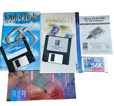 QuickLink Mobile Software 3.5 Floppy Viking 56K Modem PC Card Driver 1994 Manual