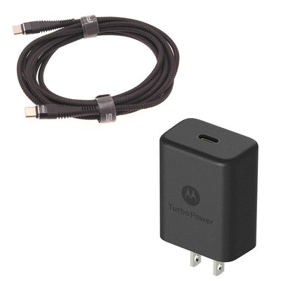 27W Fast Home Charger TurboPower PD 6ft TYPE-C Cable USB-C Power for Tablets