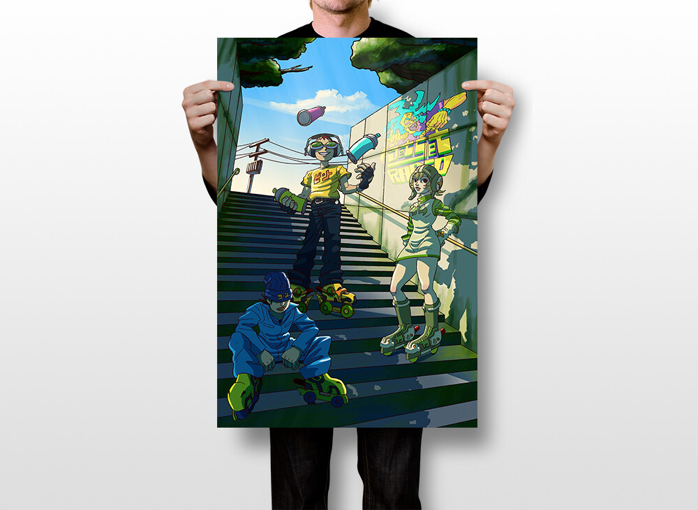 Jet Grind Radio Console Box Video Game Wall Art Home Decor