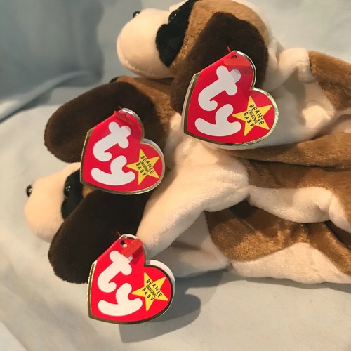 Bernie Saint Bernard #4109 Dog Lot of 3 Ty Beanie Babies 1996 PE Retired $19.99 - Picture 7 of 12