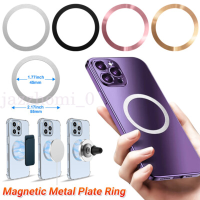 3x Metall Ring Platte Magnetisch Kabellos Ladegerät für Auto Handy GPS Halterung Halter