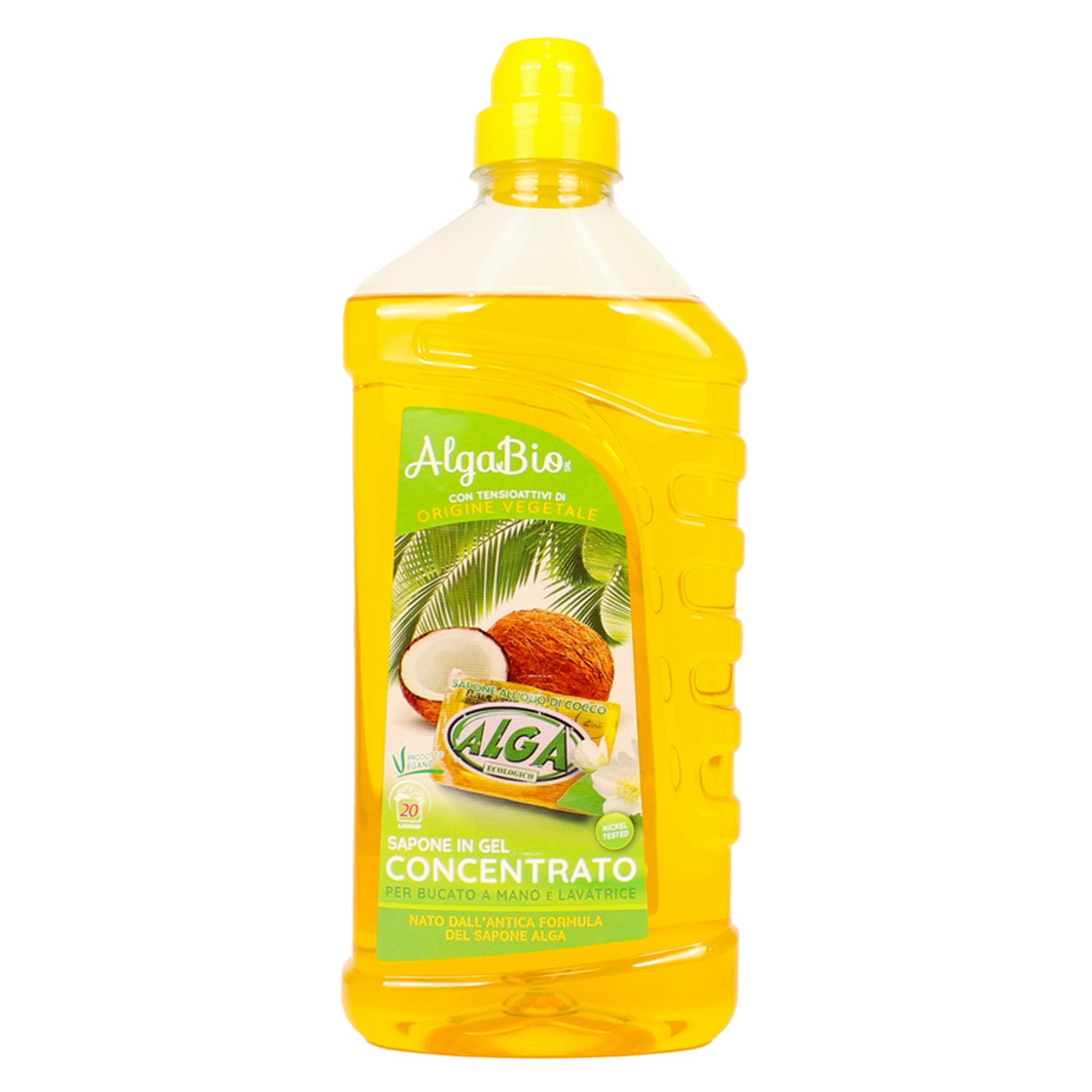 ALGA BIO SAPONE IN GEL PER BUCATO 1000ML LAVATRICE MANO ECOLOGICO BIODEGRADABILE
