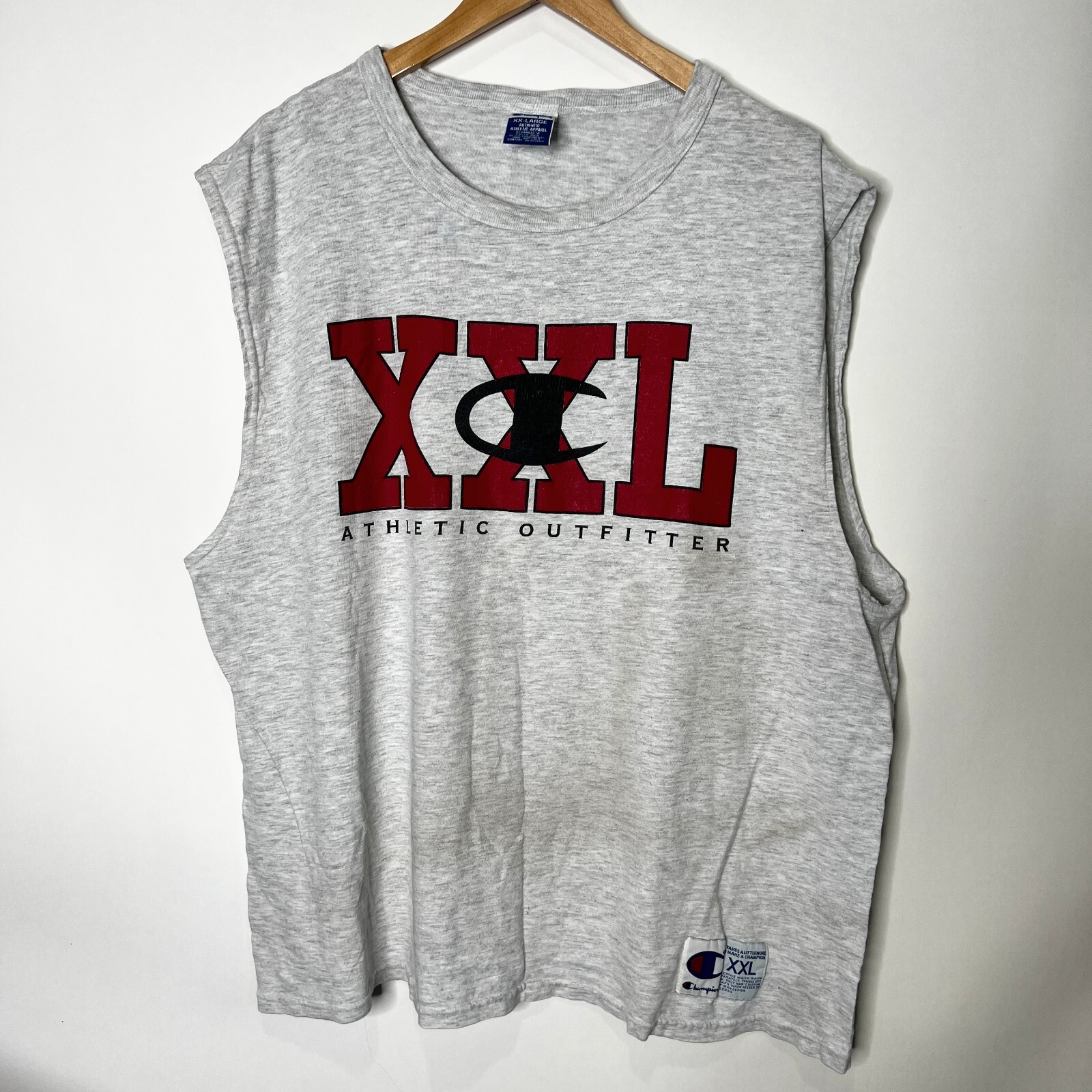 Vintage Champion XXL Athletic Outfitter Muscle Shirt Heather Gray Men's XXL
