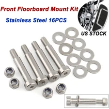 Stainless Steel Front Floorboard Mount Kit For Harley Touring Softail 1948-2024