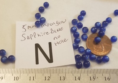 Vtg Mix 5mm Thermoset Moonglow No Hole Lucite Bead Jewelry Repair Coro + #5010