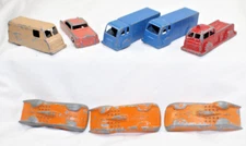 Vintage 8 Assorted 3" Long Diecast Goodee Prod. New Brunswick Cars & Fire Truck