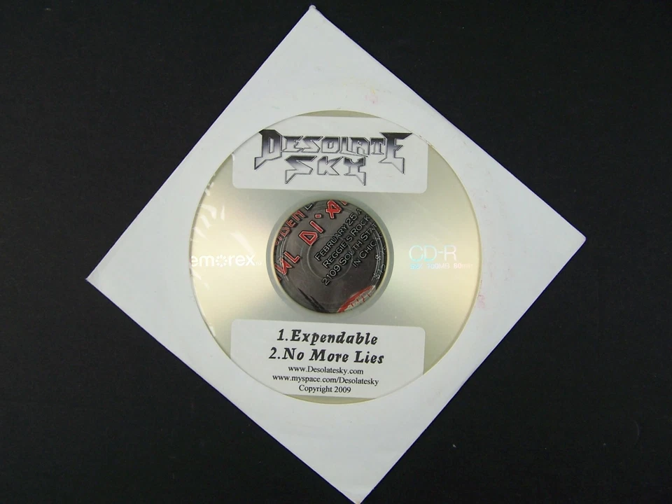 Desloate Sky PROMO DEMO CD & Flyers incl Paul Di'anno Iron Maiden Heavy Metal - Image 4 of 4
