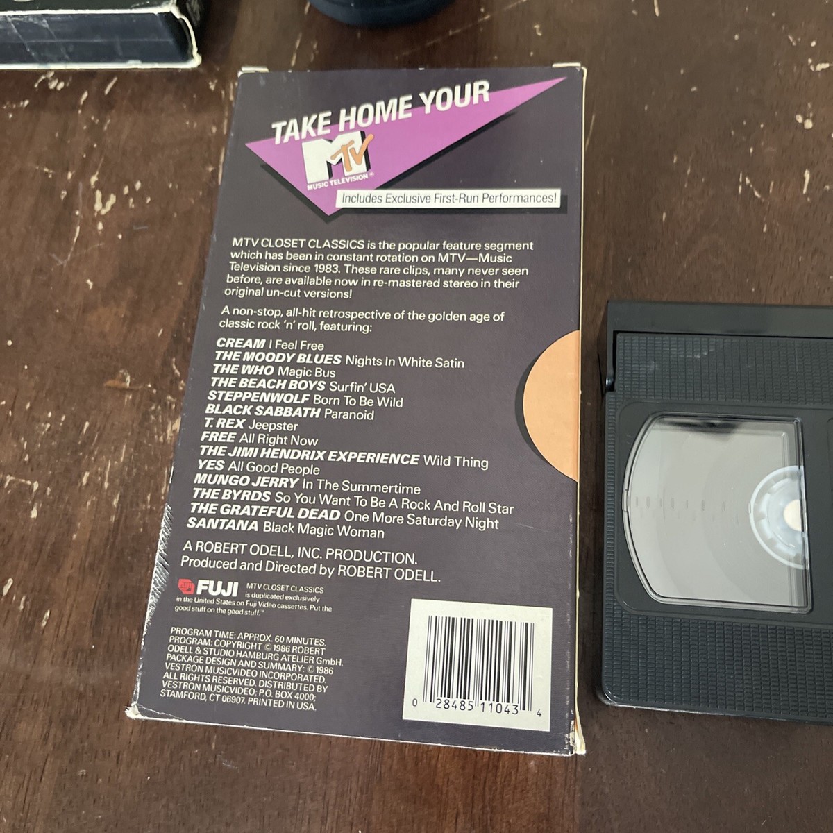 VHS MTV Closet Classics (Vestron Music, 1986) Hendrix Greatful
