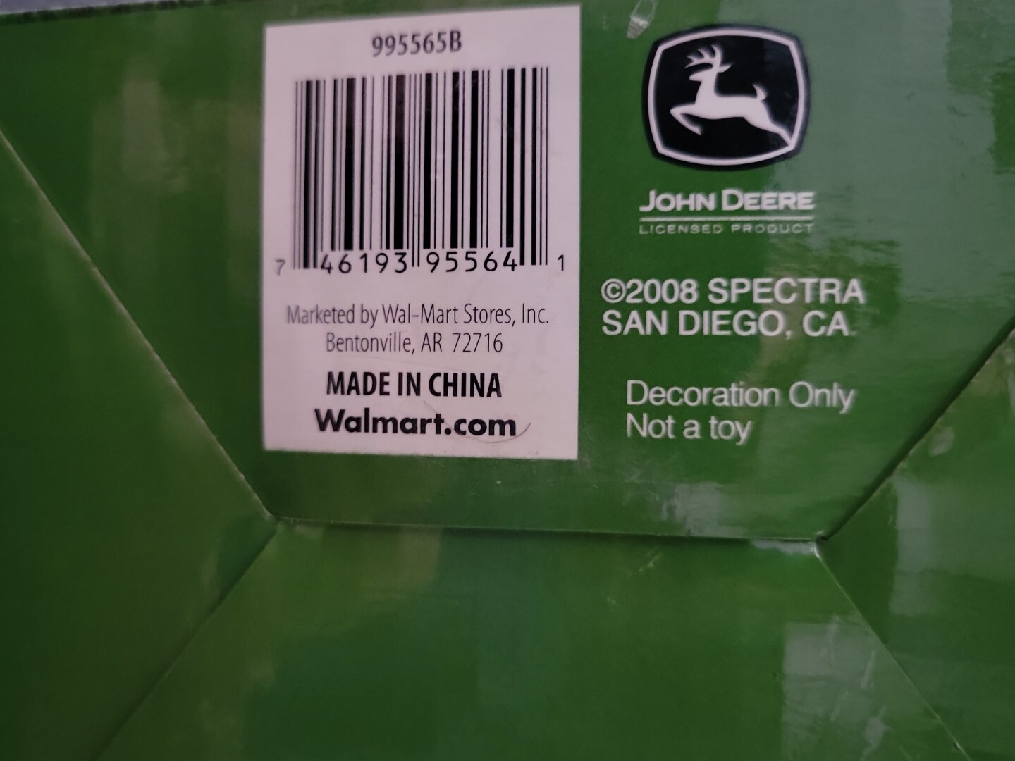 JOHN DEERE Holiday Christmas STOCKING HOLDER, Cast Iron Santa On A