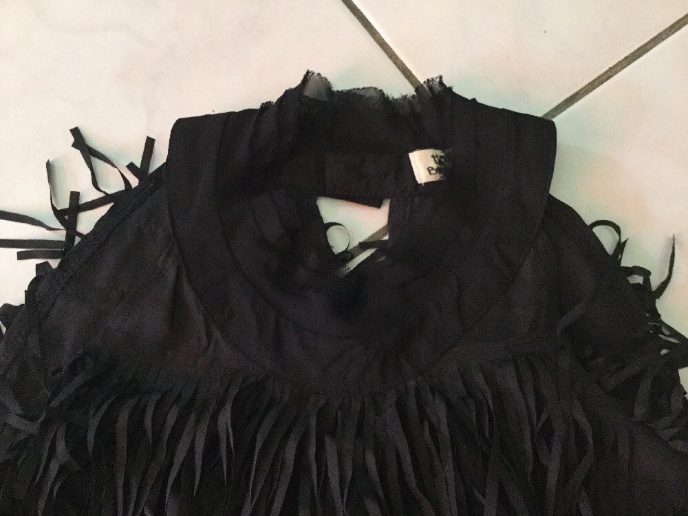 Robe Noire à Franges Molly Bracken Taille 40/42 (taille 3) - Neuve Sans étiquettes