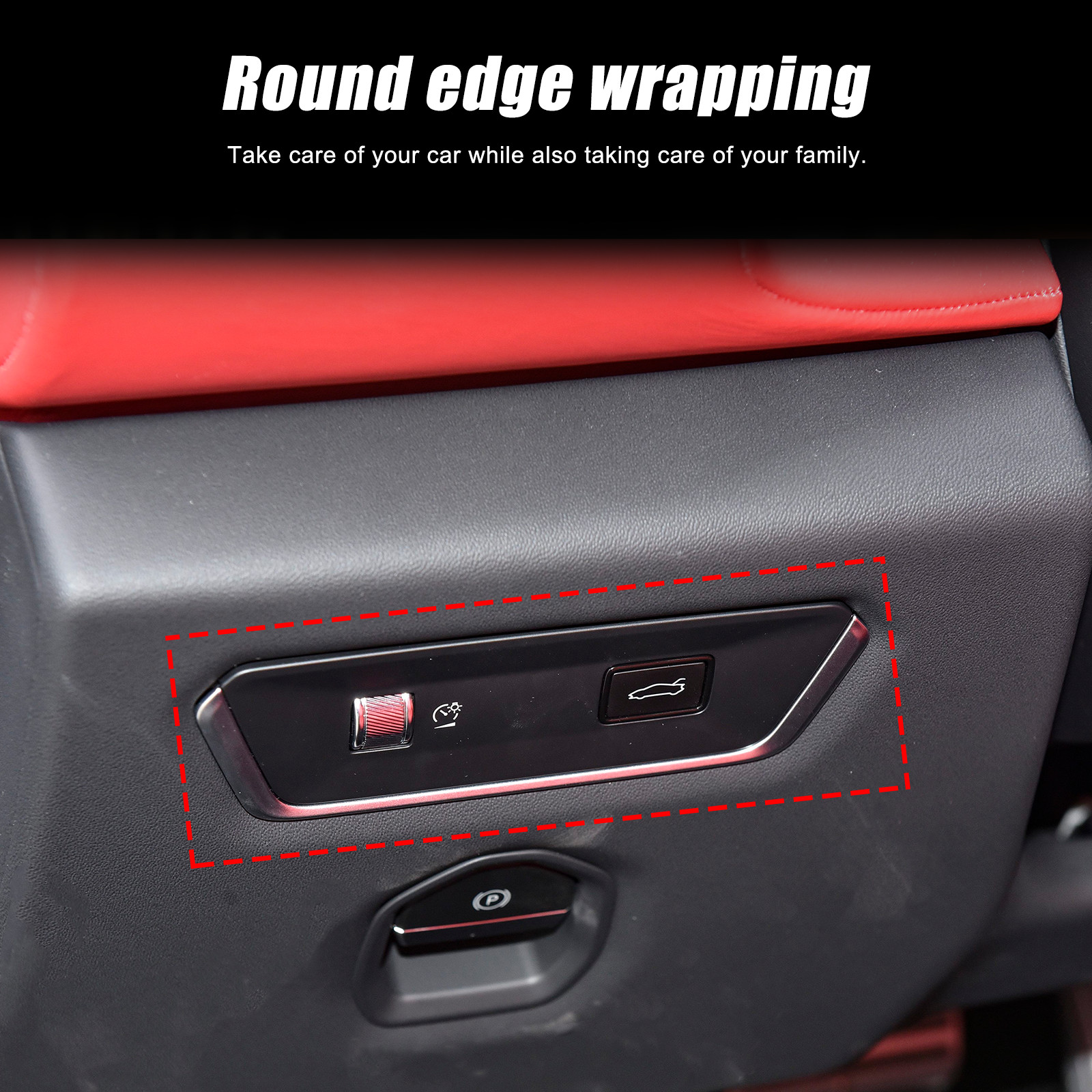 Real Carbon fiber Door Tailgate Switch Button Trim For Lotus EMIRA 2021-23 US