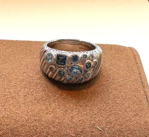 Judith Ripka Ring Silber & Blau Topas Gr. 5 - Bild 2 von 7