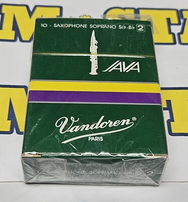 Vandoren Soprano Sax Java Reeds Strength 2, Box of 10