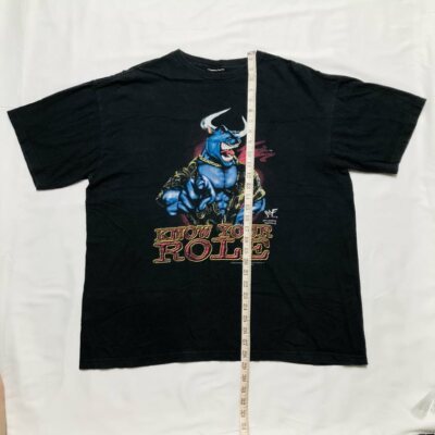 Vintage The Rock Know Your Role WWF WWE Wrestling T-shirt 2000