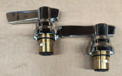1/4 Turn Hot / Cold Chrome Replacement Faucet Handles w/ Ceramic Valve