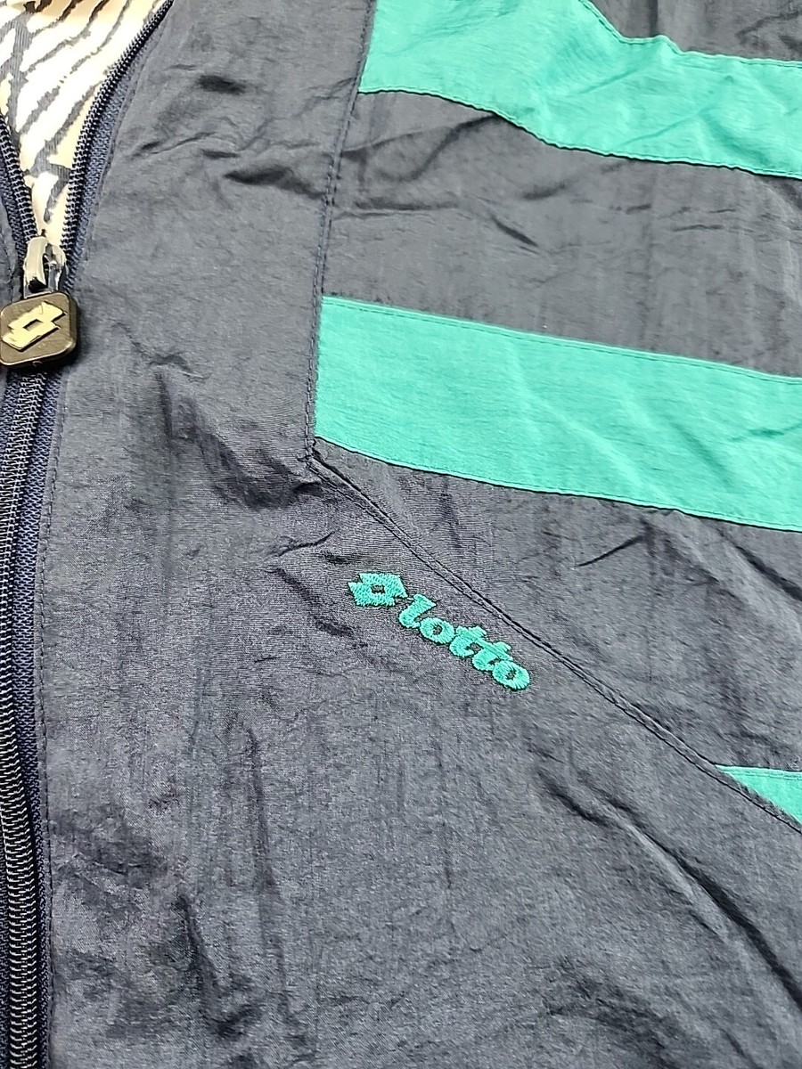 Vintage Lotto Colorblock Nylon Mens Large Track Jacket Full Vintage Lotto Colorblock Nylon Mens Large Track Jacket Full