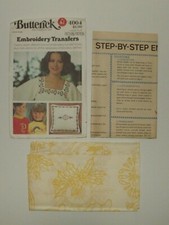 Vtg Butterick Pattern 4004 Embroidery Transfers 27 Different Designs Uncut