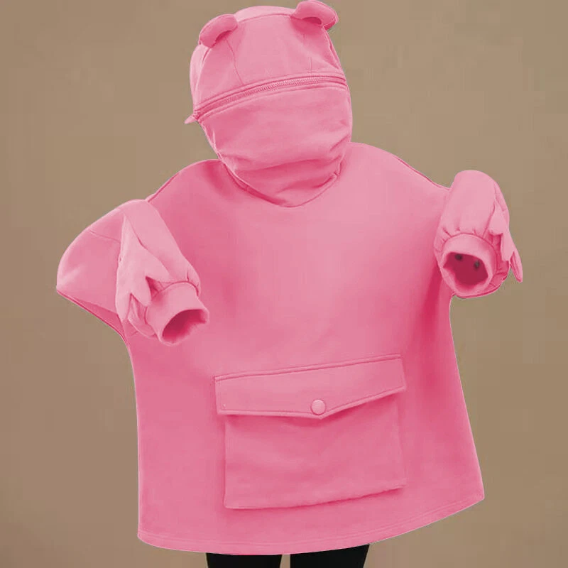 Pink frog hoodie hotsell