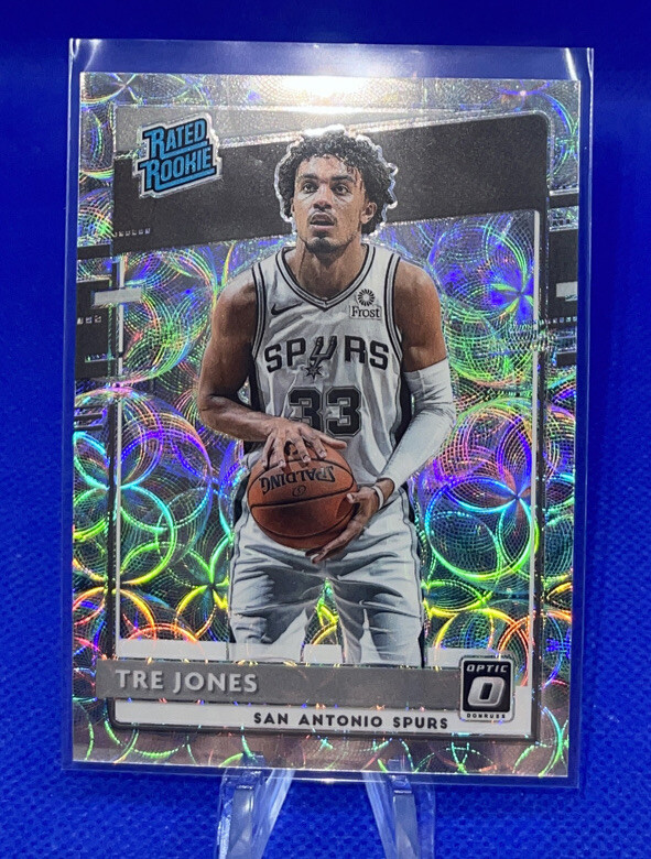2020-21 Panini Optic Premium Tre Jones Rated Rookie Prizm Silver Scope /249