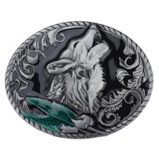 Wolf belt buckle for men's Western cowboy motorcycle riding